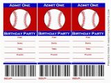 Printable Baseball Ticket Birthday Invitations 9 Best Images Of Free Baseball Printable Invitation