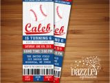Printable Baseball Ticket Birthday Invitations Printable Baseball Birthday Invitation Sports Ticket