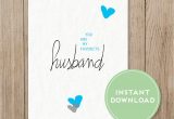 Printable Birthday Cards for Husband Favorite Husband Card Printable Valentine Card Husband