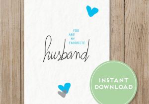 Printable Birthday Cards for Husband Favorite Husband Card Printable Valentine Card Husband