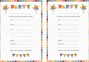 Printable Birthday Invitation Cards Blank Birthday Invitations for Boys Doyadoyasamos Com