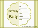 Printable Birthday Invitation Cards Free Printable Birthday Invitations Random Talks