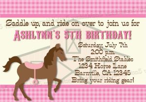 Printable Birthday Invitations Horse theme Birthday Invitations Free Printable Horse Birthday