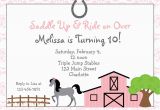 Printable Birthday Invitations Horse theme Free Printable Horse Riding Party Invitations Birthday