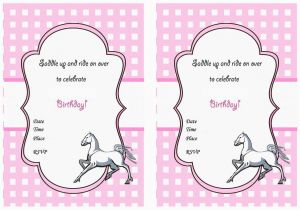 Printable Birthday Invitations Horse theme Horse Birthday Invitations Birthday Printable