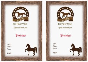 Printable Birthday Invitations Horse theme Horse Birthday Invitations Birthday Printable