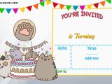 Printable Birthday Invitations Templates Free Free Printable Pusheen Birthday Invitation Template Free