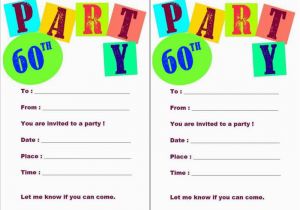 Printable Birthday Party Invitation Templates 20 Ideas 60th Birthday Party Invitations Card Templates