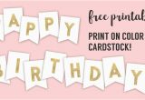 Printable Happy 13th Birthday Banners Happy Birthday Banner Printable Template Paper Trail Design