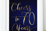 Printable Happy 70th Birthday Banner Instant Download Cheers to 70 Years Printable 70th