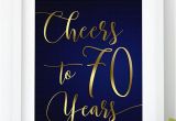 Printable Happy 70th Birthday Banner Instant Download Cheers to 70 Years Printable 70th