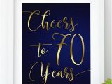 Printable Happy 70th Birthday Banner Instant Download Cheers to 70 Years Printable 70th