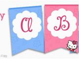 Printable Happy Birthday Banner Hello Kitty Hello Kitty Banner Letters Printable Treats Com