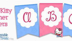 Printable Happy Birthday Banner Hello Kitty Hello Kitty Banner Letters Printable Treats Com