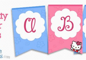 Printable Happy Birthday Banner Hello Kitty Hello Kitty Banner Letters Printable Treats Com