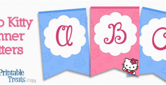 Printable Happy Birthday Banner Hello Kitty Hello Kitty Banner Letters Printable Treats Com