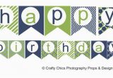 Printable Happy Birthday Banner Maker Diy Blue Green Happy Birthday Banner Printable