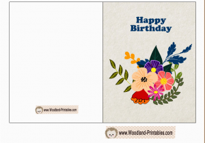 Printable Happy Birthday Cards Free Printable Woodland Birthday Cards