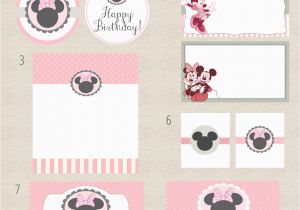 Printable Minnie Mouse Birthday Card Free Minnie Mouse Party Printables One Charming Day