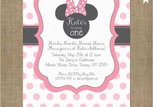 Printable Minnie Mouse Birthday Card Minnie Mouse Birthday Invitation Cards orderecigsjuice Info