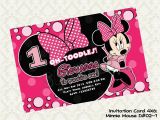 Printable Minnie Mouse Birthday Card Minnie Mouse Invitation Minnie Mouse Birthday Card