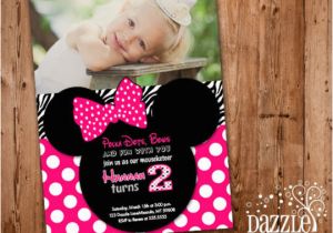Printable Minnie Mouse Birthday Card Printable Minnie Mouse Birthday Invitation Girls First