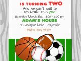 Printable Sports Birthday Cards All Star Birthday Party Invitation Sports theme