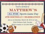 Printable Sports Birthday Cards Free Printable Sports Birthday Invitations Free