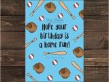 Printable Sports Birthday Cards Printable Baseball Birthday Card Homerun Birthday Baseball