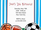Printable Sports Birthday Cards Sports themed Birthday Party Invitations Dolanpedia
