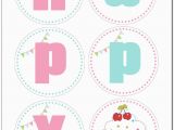 Printables Happy Birthday Banner Cupcake Birthday Party with Free Printables How to Nest