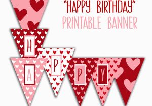 Printables Happy Birthday Banner Happy Birthday Banner Birthday Party Printable Sign Red