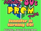 Prom themed Birthday Invitations 80s Prom Birthday Invitations