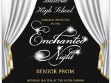 Prom themed Birthday Invitations Beautiful Diamond White Enchanted Prom Invitation Prom