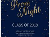 Prom themed Birthday Invitations Golden Confetti Stars Prom Invitation Prom 2018 A Night
