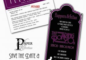 Prom themed Birthday Invitations Paper Perfection 1920 39 S Prom Invitation and Party Printables