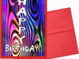 Psychedelic Birthday Card Custom Card Psychedelic Happy Birthday Card I by