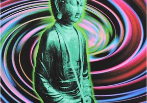 Psychedelic Birthday Card Funny Buddha Belated Birthday Card is Crafted In