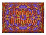 Psychedelic Birthday Card Psychedelic Birthday Card Template Zazzle