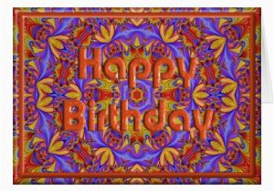 Psychedelic Birthday Card Psychedelic Birthday Card Template Zazzle