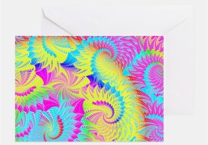 Psychedelic Birthday Card Psychedelic Stationery Cards Invitations Greeting