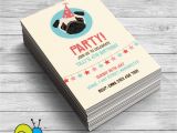 Pug Birthday Invitations Pug Birthday Party Invitations Puppy Party by