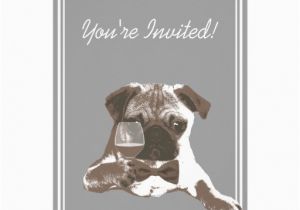 Pug Birthday Invitations Pug Fine Wine 30th Birthday Party Invitation Zazzle