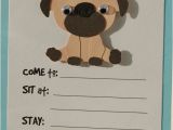 Pug Birthday Invitations Pug Party Invitation Puppy Birthday Invites Dog Party