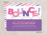 Pump It Up Birthday Invitations Bounce House Birthday Party Invitation for Girls Pump It Up