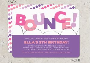 Pump It Up Birthday Invitations Bounce House Birthday Party Invitation for Girls Pump It Up