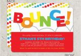 Pump It Up Birthday Invitations Bounce House Birthday Party Invitation Pump It Up Party