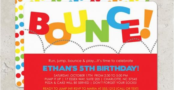 Pump It Up Birthday Invitations Bounce House Birthday Party Invitation Pump It Up Party