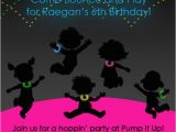 Pump It Up Birthday Invitations Bounce House Pump It Up Glow Birthday Invitation