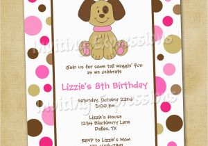 Puppy Birthday Invites Puppy Birthday Invitation Cimvitation